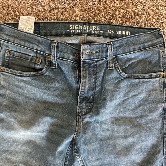 Signature Men's Denim Skinny Jeans - Picture 2 of 6